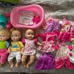 Adorable Doll Playset with Pink and Purple Outfits